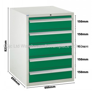 Euroslide Storage Cabinet 5 Drawer 825mm Type 1